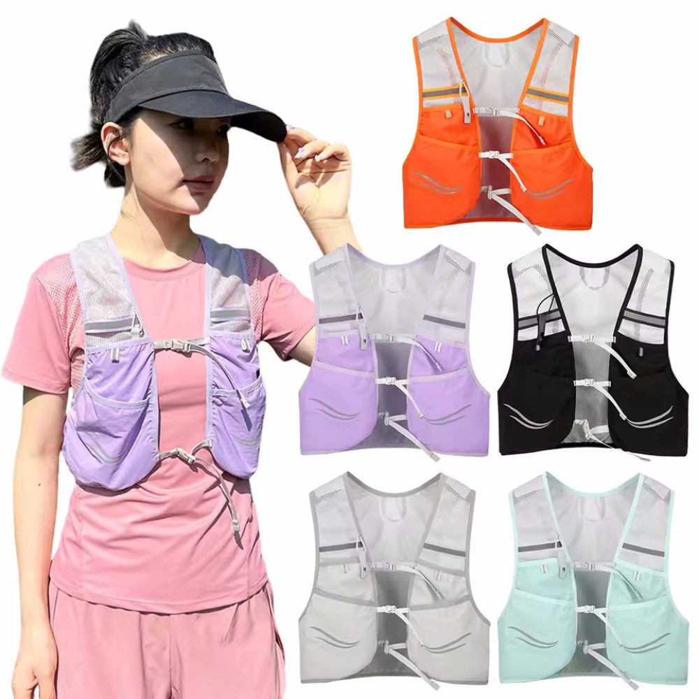 Reflective Vest Cycling - Светоотражающий жилет для бега, гидратация, нагрудная