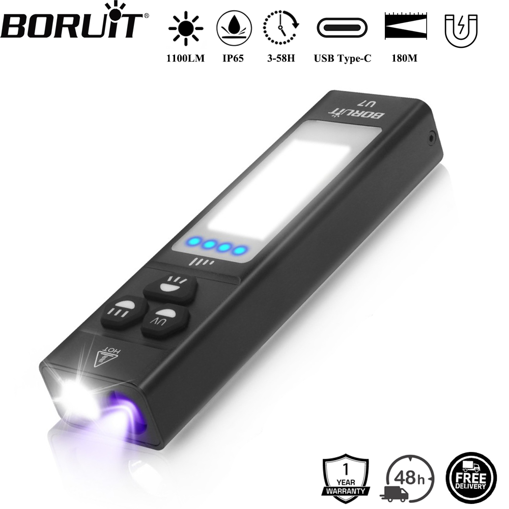 Cycling To Work - BORUiT U7 УФ-светодиодный фонарик EDC 1100LM