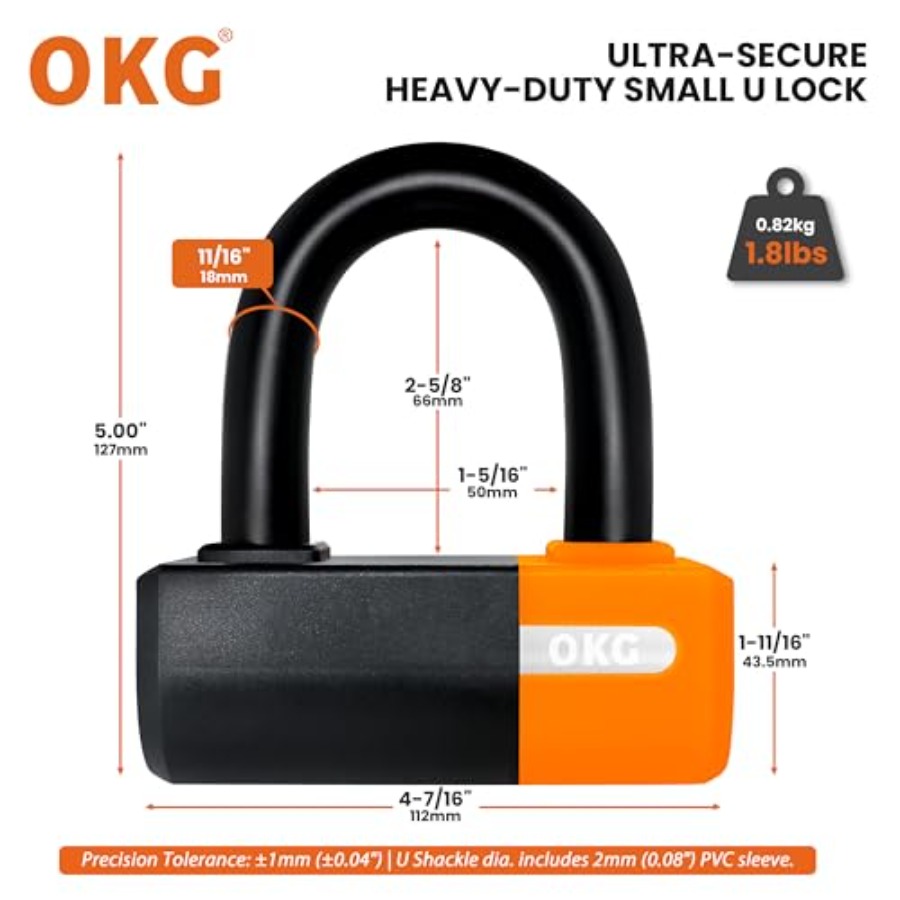 Прочный U-образный замок OKG 1 – обзор и цена U Lock Heavy Duty